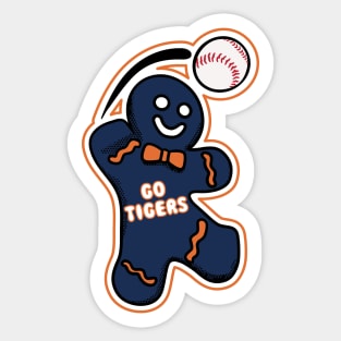 Detroit Tigers Gingerbread Man Sticker